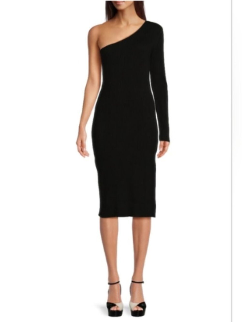 AREA STARS - One Shoulder Knit Midi Sheath Dress - NWT Medium